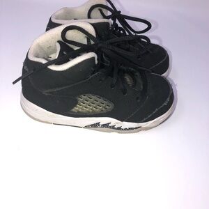 NIKE jordans retro 5 black kids toddler shoes 7c